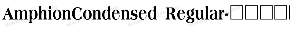 AmphionCondensed Regular字体转换